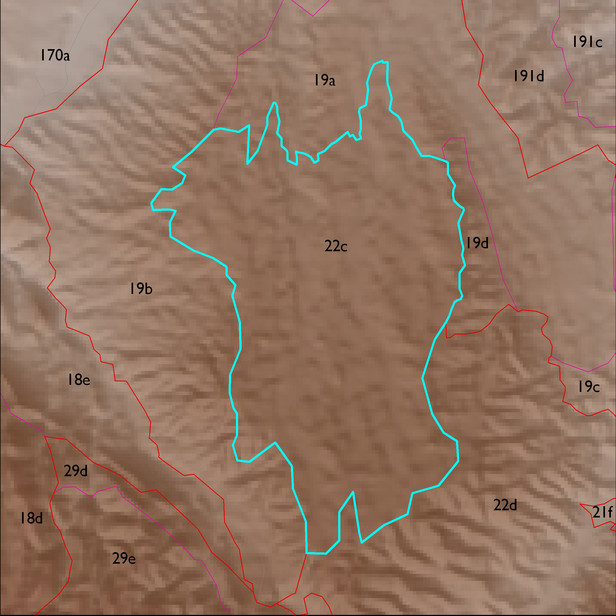 Map with the ELT 22c polygon highlighted.