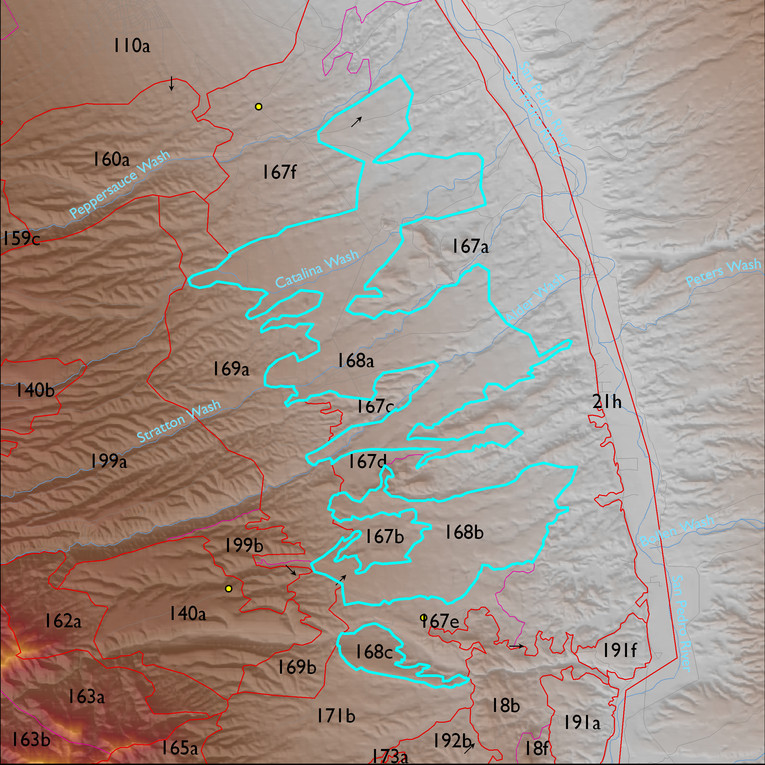 Map with the LTA 168 polygon highlighted.